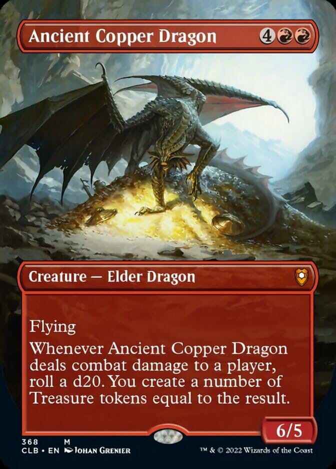 Ancient Copper Dragon (Borderless Alternate Art) [Commander Legends: Battle for Baldur's Gate] MTG Single Magic: The Gathering  | Multizone: Comics And Games