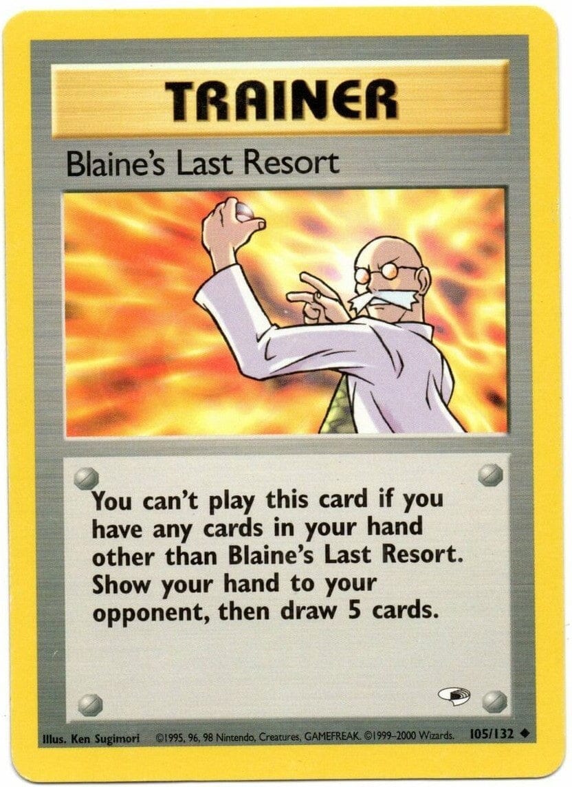 Blaine's Last Resort (105/132) [Gym Heroes Unlimited] Pokemon Single Pokémon  | Multizone: Comics And Games