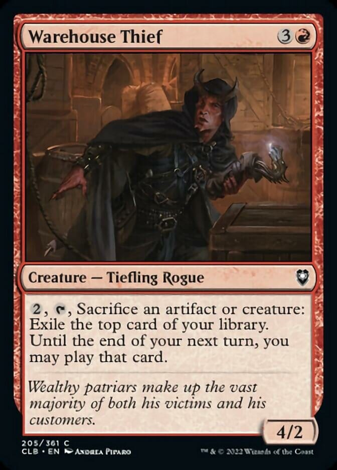 Warehouse Thief [Commander Legends: Battle for Baldur's Gate] MTG Single Magic: The Gathering  | Multizone: Comics And Games