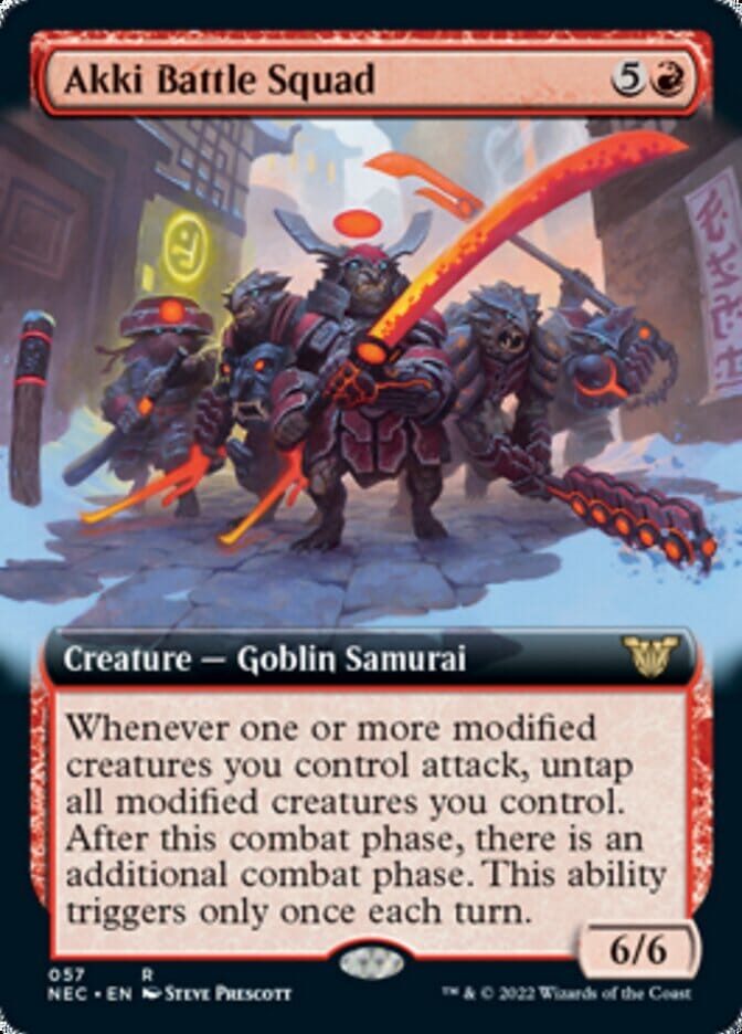 Akki Battle Squad (Extended) [Kamigawa: Neon Dynasty Commander] MTG Single Magic: The Gathering  | Multizone: Comics And Games