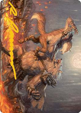 Duel for Dominance Art Card (Gold-Stamped Signature) [Innistrad: Midnight Hunt Art Series] MTG Single Magic: The Gathering  | Multizone: Comics And Games