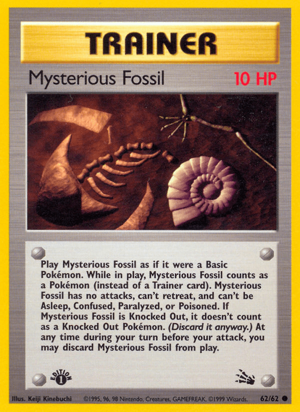 Mysterious Fossil (62/62) [Fossil 1st Edition] Pokemon Single Pokémon  | Multizone: Comics And Games