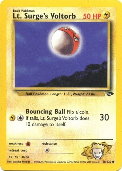 Lt. Surge's Voltorb (86/132) [Gym Challenge Unlimited] Pokemon Single Pokémon  | Multizone: Comics And Games