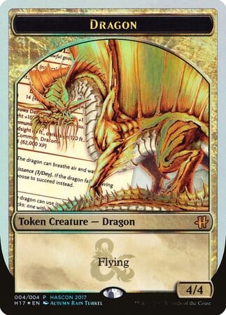 Gold Dragon Token [HasCon 2017] MTG Single Magic: The Gathering  | Multizone: Comics And Games