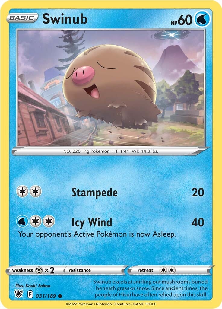 Swinub (031/189) [Sword & Shield: Astral Radiance] Pokemon Single Pokémon  | Multizone: Comics And Games