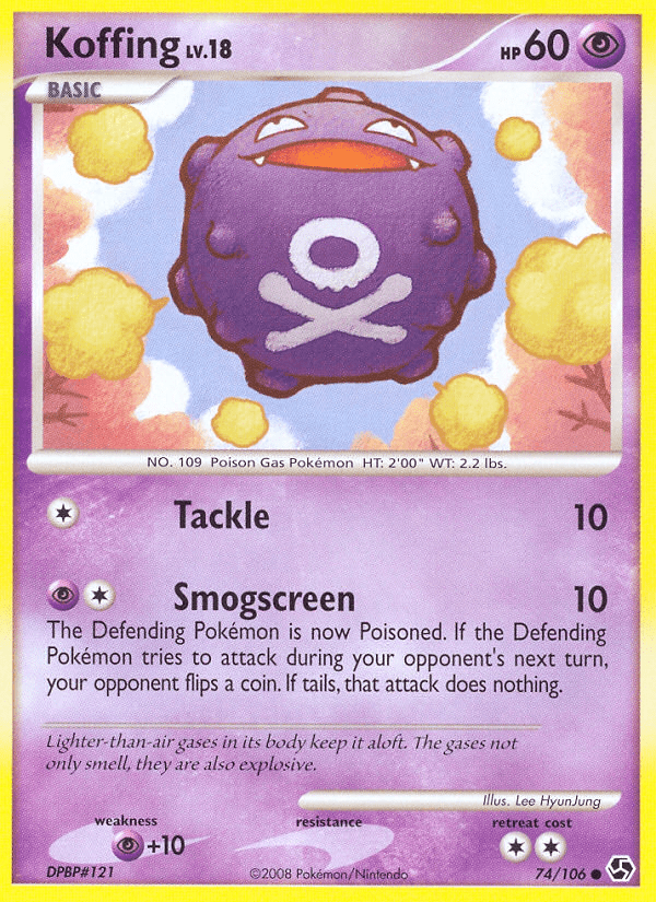 Koffing (74/106) [Diamond & Pearl: Great Encounters] Pokemon Single Pokémon  | Multizone: Comics And Games