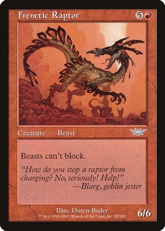 Frenetic Raptor [Legions] MTG Single Magic: The Gathering  | Multizone: Comics And Games