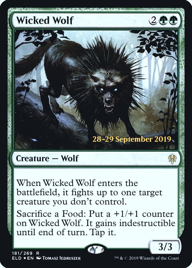 Wicked Wolf [Throne of Eldraine Prerelease Promos] MTG Single Magic: The Gathering  | Multizone: Comics And Games