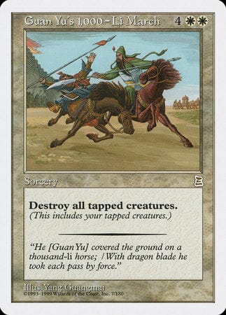 Guan Yu's 1,000-Li March [Portal Three Kingdoms] MTG Single Magic: The Gathering  | Multizone: Comics And Games