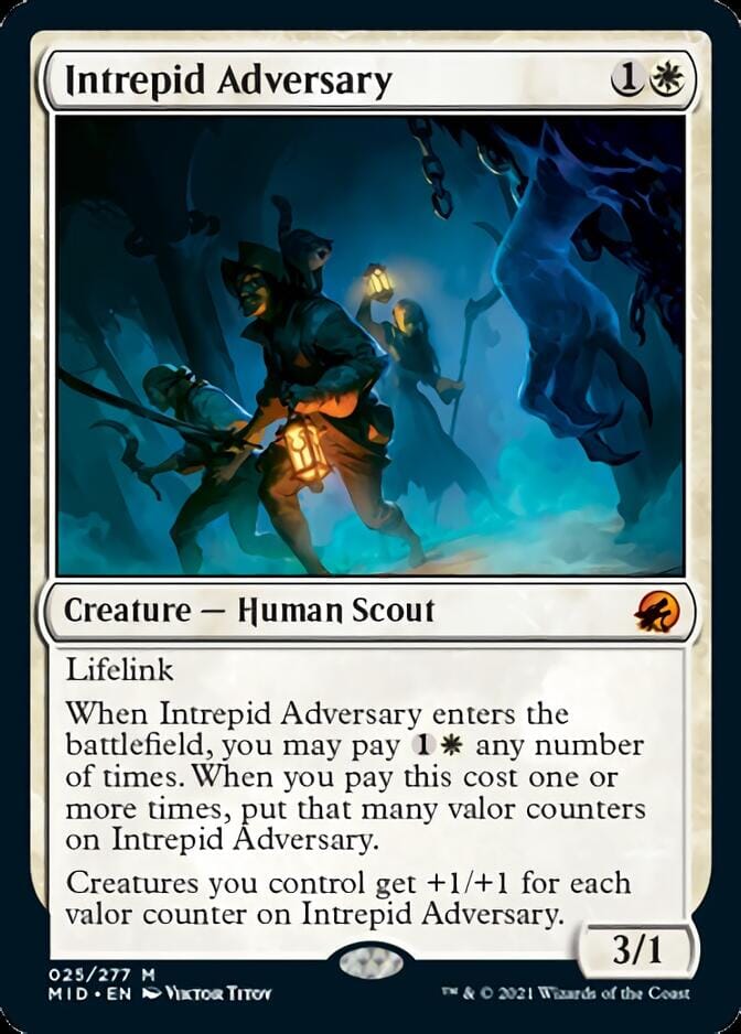 Intrepid Adversary [Innistrad: Midnight Hunt] MTG Single Magic: The Gathering  | Multizone: Comics And Games