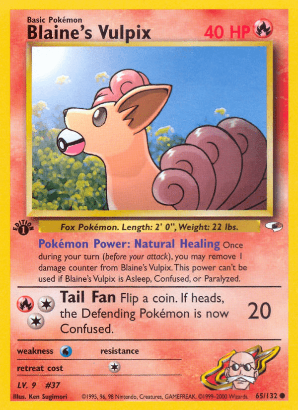 Blaine's Vulpix (65/132) [Gym Heroes 1st Edition] Pokemon Single Pokémon  | Multizone: Comics And Games