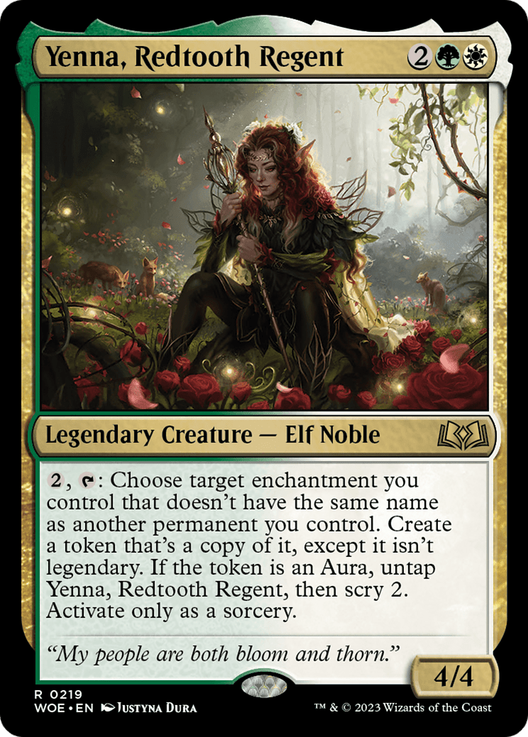 Yenna, Redtooth Regent [Wilds of Eldraine Prerelease Promos] MTG Single Magic: The Gathering  | Multizone: Comics And Games