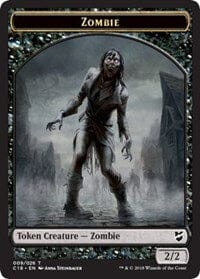 Zombie // Shapeshifter Double-sided Token [Commander 2018 Tokens] MTG Single Magic: The Gathering  | Multizone: Comics And Games