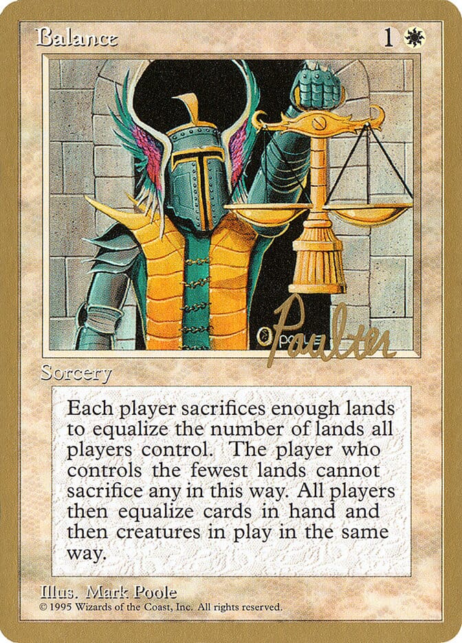 Balance (Preston Poulter) [Pro Tour Collector Set] MTG Single Magic: The Gathering  | Multizone: Comics And Games