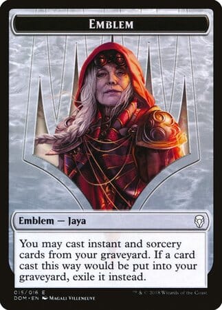 Emblem - Jaya Ballard [Dominaria Tokens] MTG Single Magic: The Gathering  | Multizone: Comics And Games