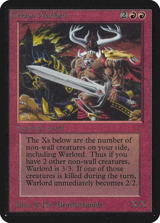 Keldon Warlord [Limited Edition Alpha] MTG Single Magic: The Gathering  | Multizone: Comics And Games