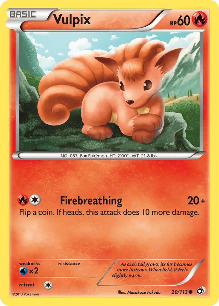 Vulpix (20/113) [Black & White: Legendary Treasures] Pokemon Single Pokémon  | Multizone: Comics And Games