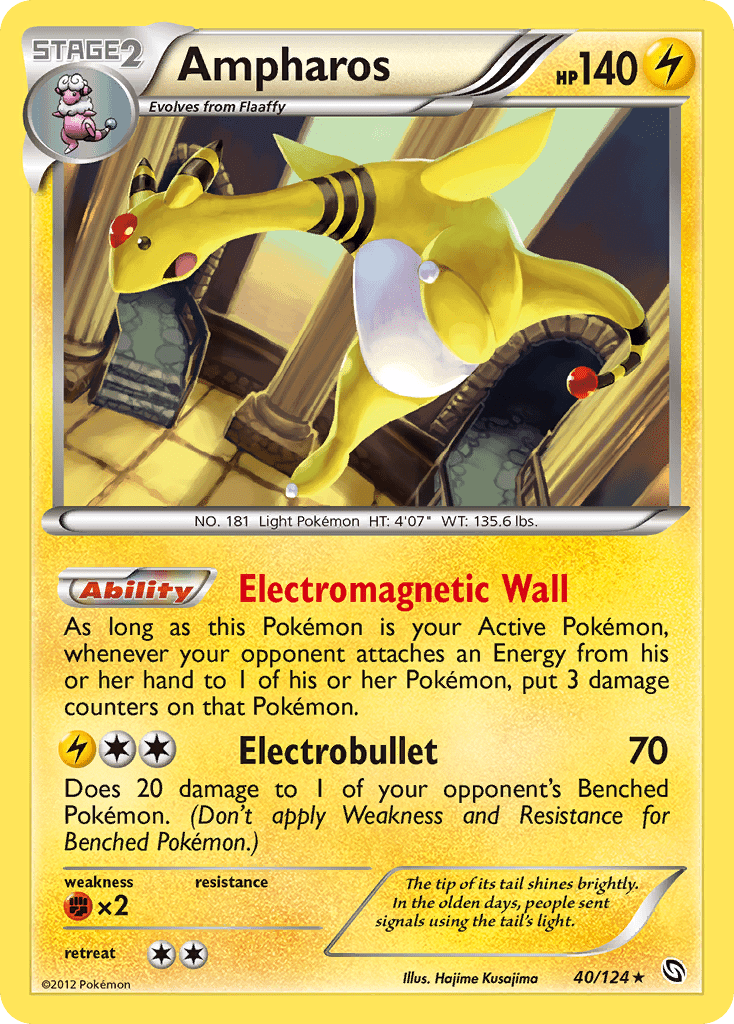 Ampharos (40/124) [Black & White: Dragons Exalted] Pokemon Single Pokémon  | Multizone: Comics And Games