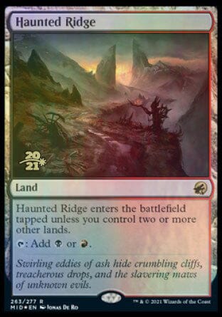 Haunted Ridge [Innistrad: Midnight Hunt Prerelease Promos] MTG Single Magic: The Gathering  | Multizone: Comics And Games