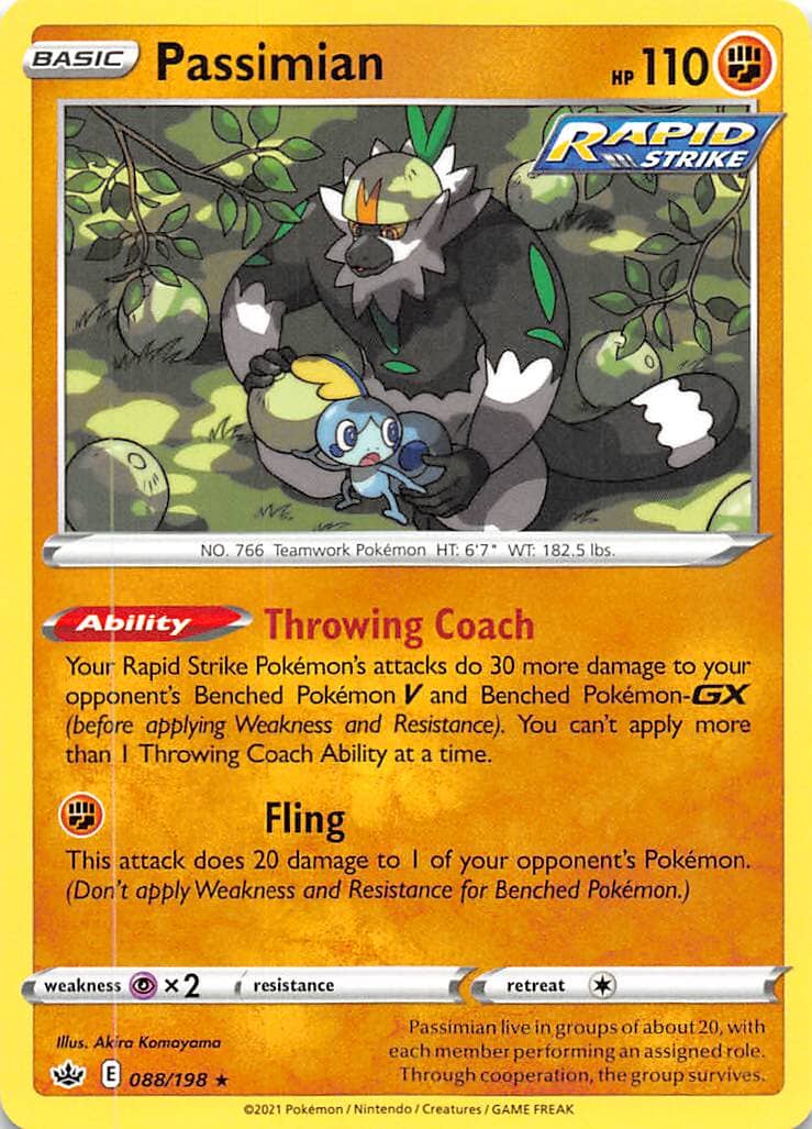 Passimian (088/198) [Sword & Shield: Chilling Reign] Pokemon Single Pokémon  | Multizone: Comics And Games
