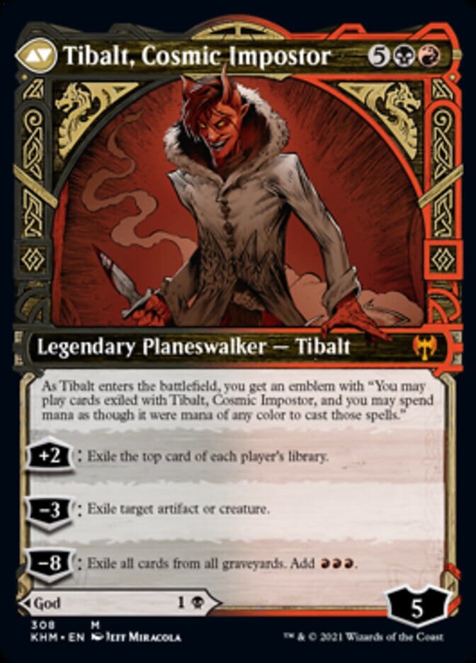 Valki, God of Lies // Tibalt, Cosmic Impostor (Showcase) [Kaldheim] MTG Single Magic: The Gathering  | Multizone: Comics And Games