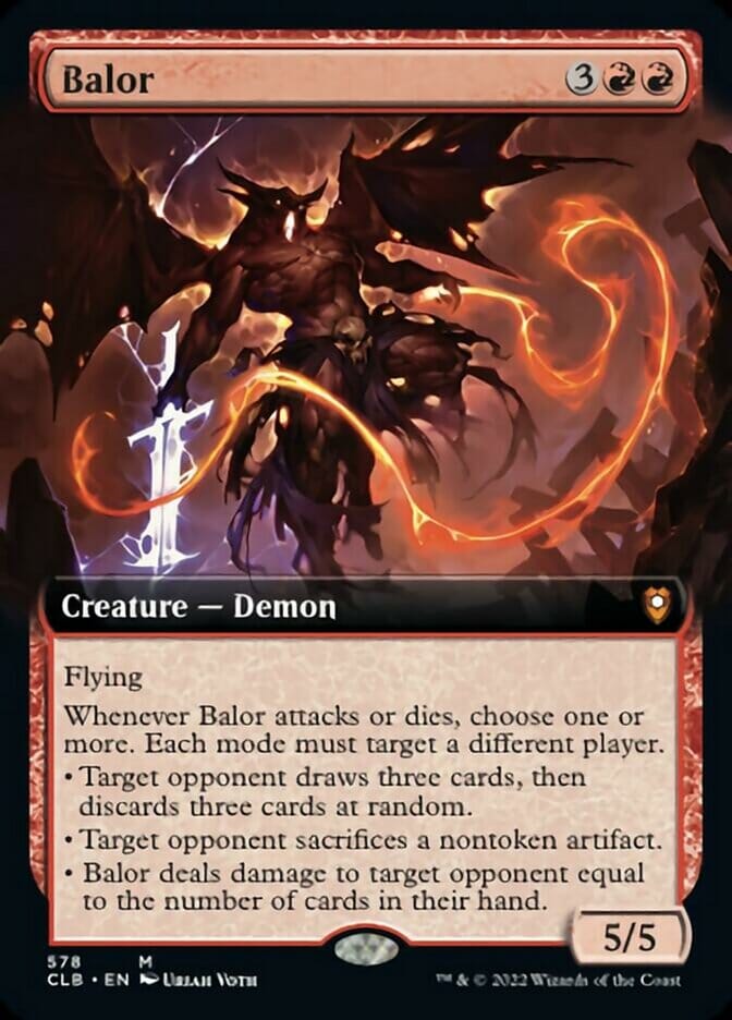 Balor (Extended Art) [Commander Legends: Battle for Baldur's Gate] MTG Single Magic: The Gathering  | Multizone: Comics And Games