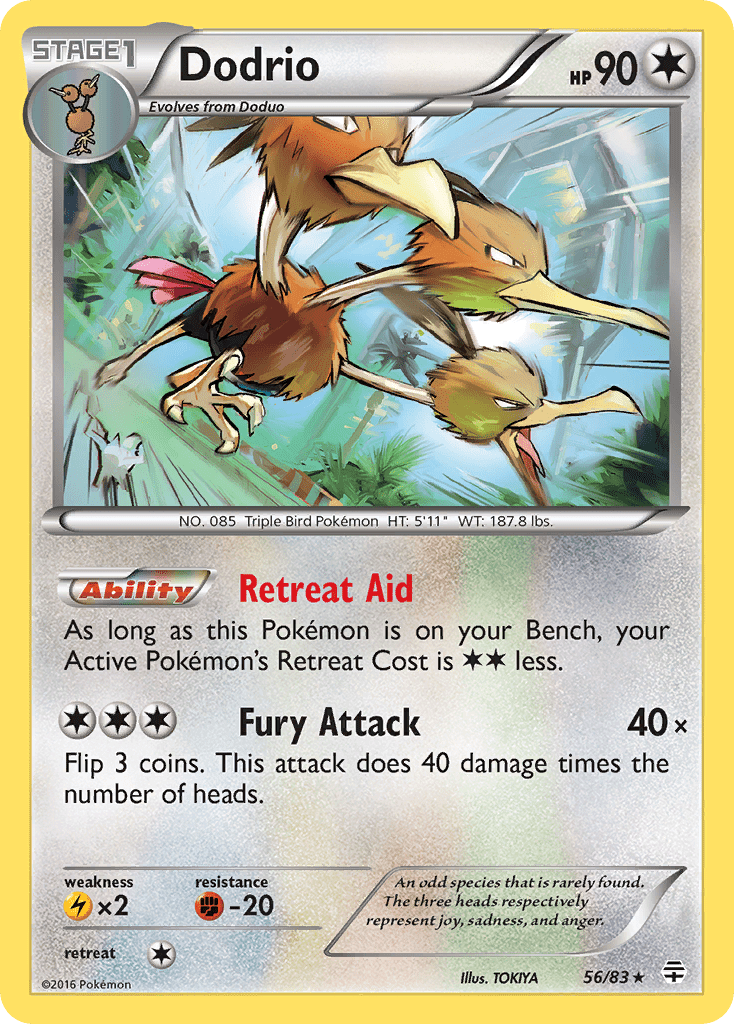Dodrio (56/83) [XY: Generations] Pokemon Single Pokémon  | Multizone: Comics And Games