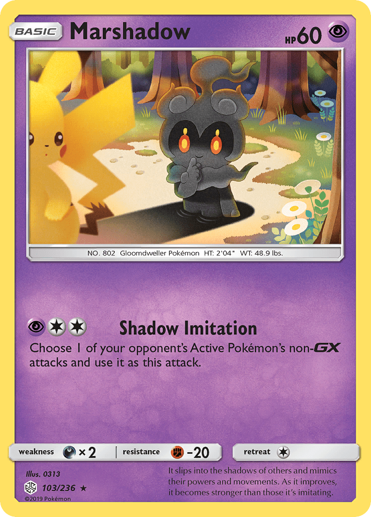 Marshadow (103/236) [Sun & Moon: Cosmic Eclipse] Pokemon Single Pokémon  | Multizone: Comics And Games
