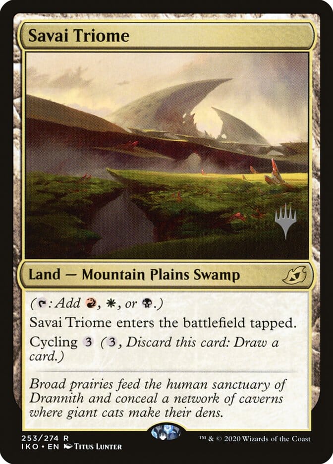 Savai Triome (Promo Pack) [Ikoria: Lair of Behemoths Promos] MTG Single Magic: The Gathering  | Multizone: Comics And Games