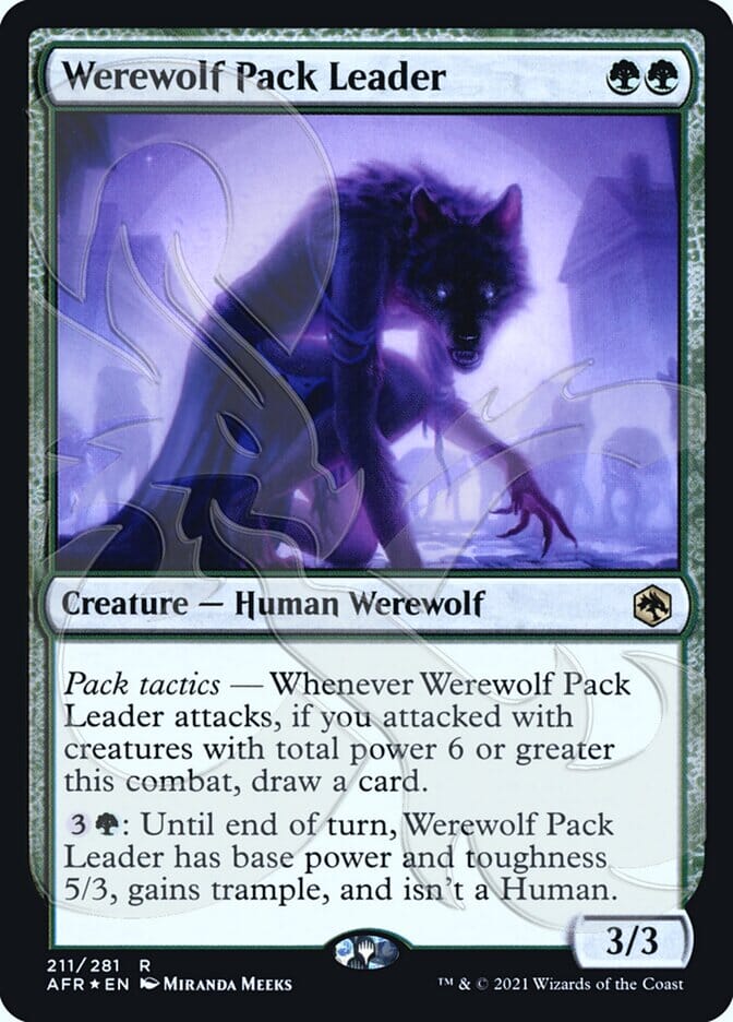 Werewolf Pack Leader (Ampersand Promo) [Dungeons & Dragons: Adventures in the Forgotten Realms Promos] MTG Single Magic: The Gathering  | Multizone: Comics And Games
