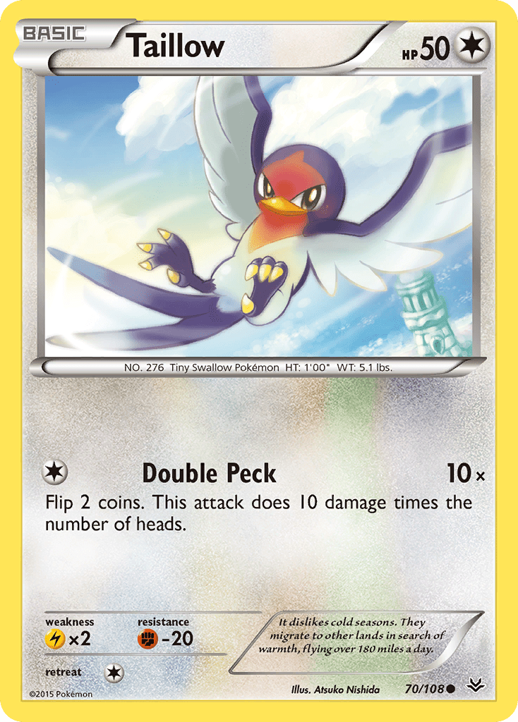Taillow (70/108) [XY: Roaring Skies] Pokemon Single Pokémon  | Multizone: Comics And Games