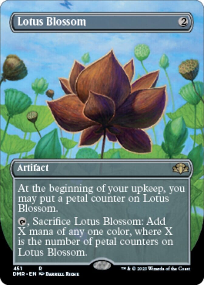 Lotus Blossom (Borderless Alternate Art) [Dominaria Remastered] MTG Single Magic: The Gathering  | Multizone: Comics And Games