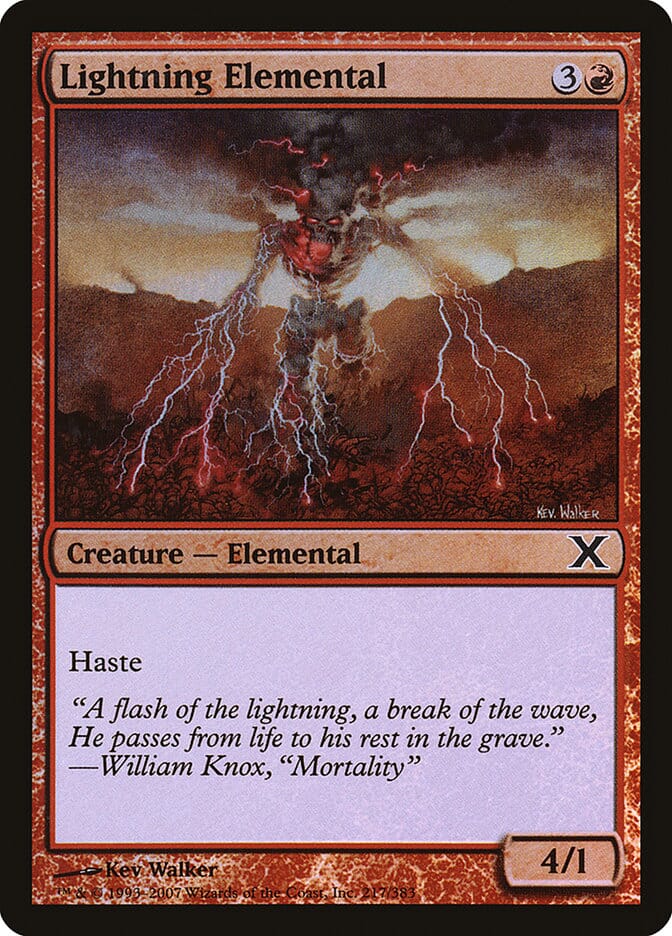 Lightning Elemental (Premium Foil) [Tenth Edition] MTG Single Magic: The Gathering  | Multizone: Comics And Games