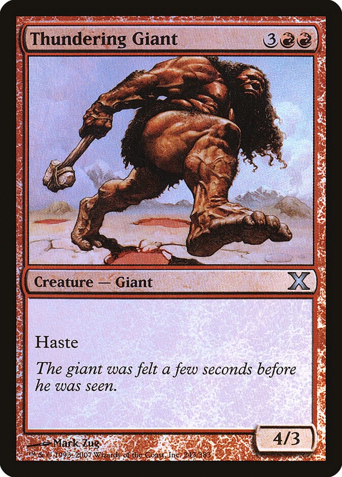 Thundering Giant (Premium Foil) [Tenth Edition] MTG Single Magic: The Gathering  | Multizone: Comics And Games