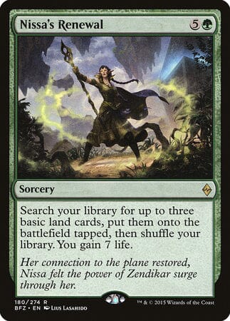 Nissa's Renewal [Battle for Zendikar] MTG Single Magic: The Gathering  | Multizone: Comics And Games