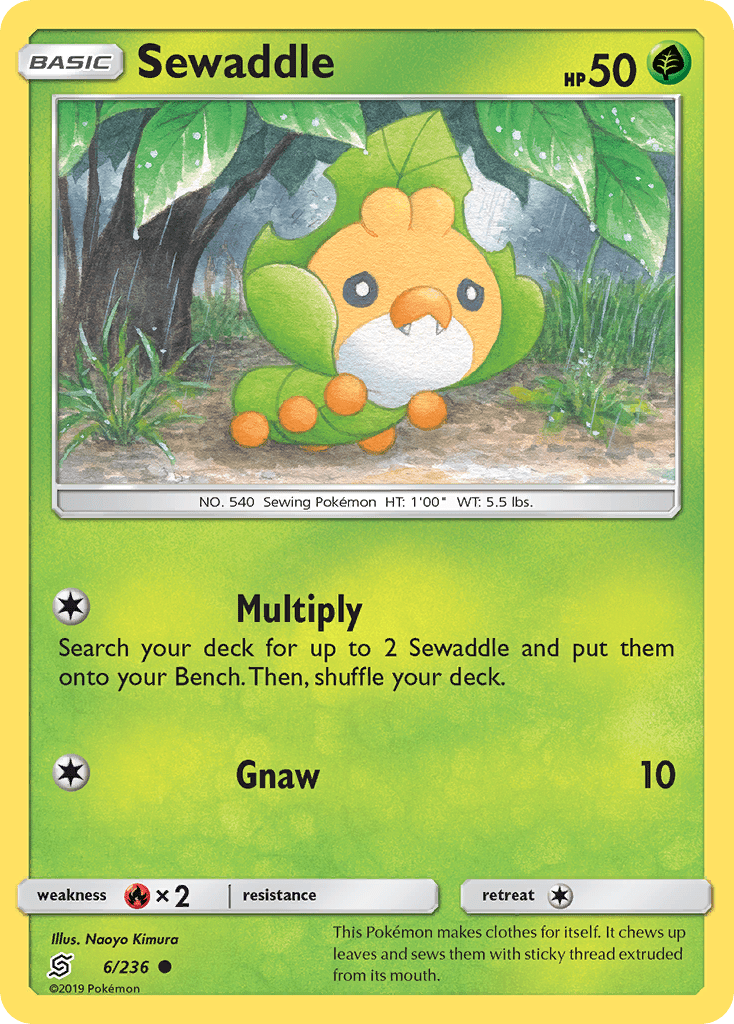 Sewaddle (6/236) [Sun & Moon: Unified Minds] Pokemon Single Pokémon  | Multizone: Comics And Games