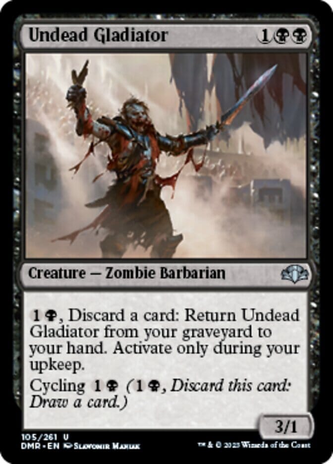 Undead Gladiator [Dominaria Remastered] MTG Single Magic: The Gathering  | Multizone: Comics And Games