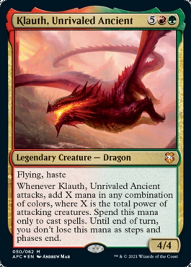 Klauth, Unrivaled Ancient [Dungeons & Dragons: Adventures in the Forgotten Realms Commander] MTG Single Magic: The Gathering  | Multizone: Comics And Games