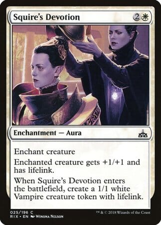 Squire's Devotion [Rivals of Ixalan] MTG Single Magic: The Gathering  | Multizone: Comics And Games