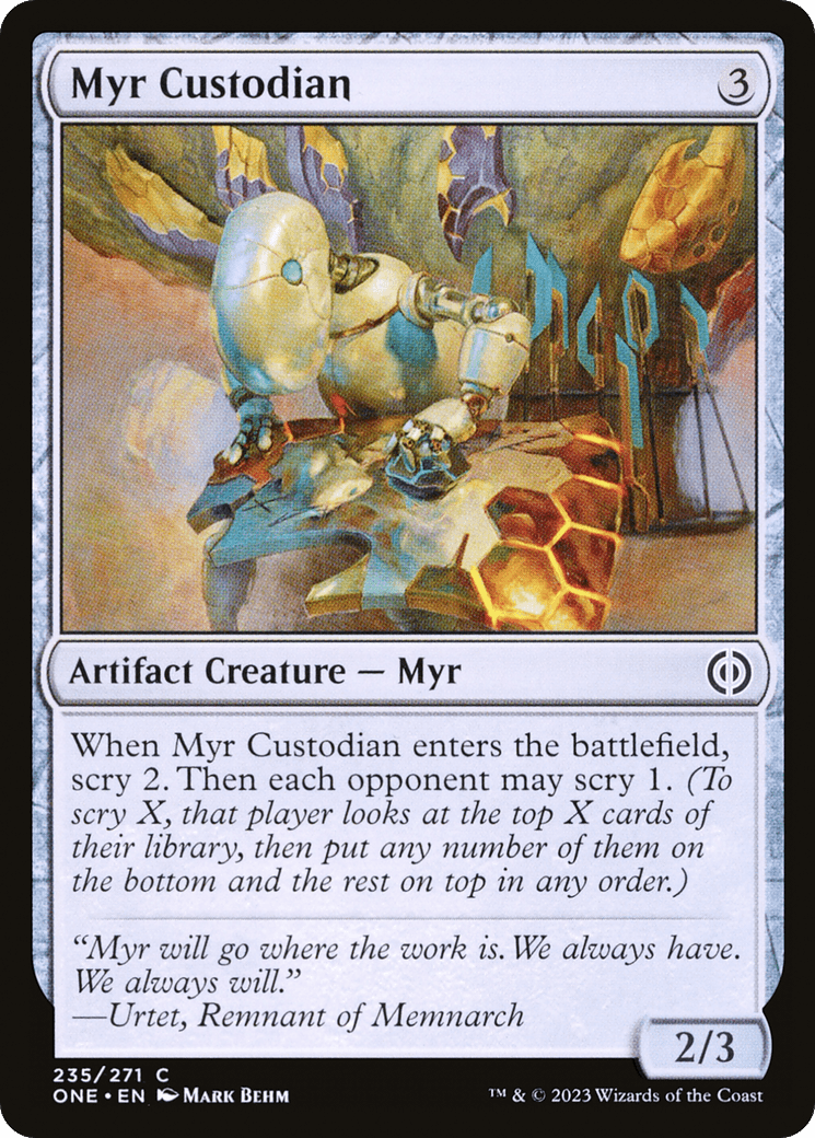 Myr Custodian [Phyrexia: All Will Be One] MTG Single Magic: The Gathering  | Multizone: Comics And Games