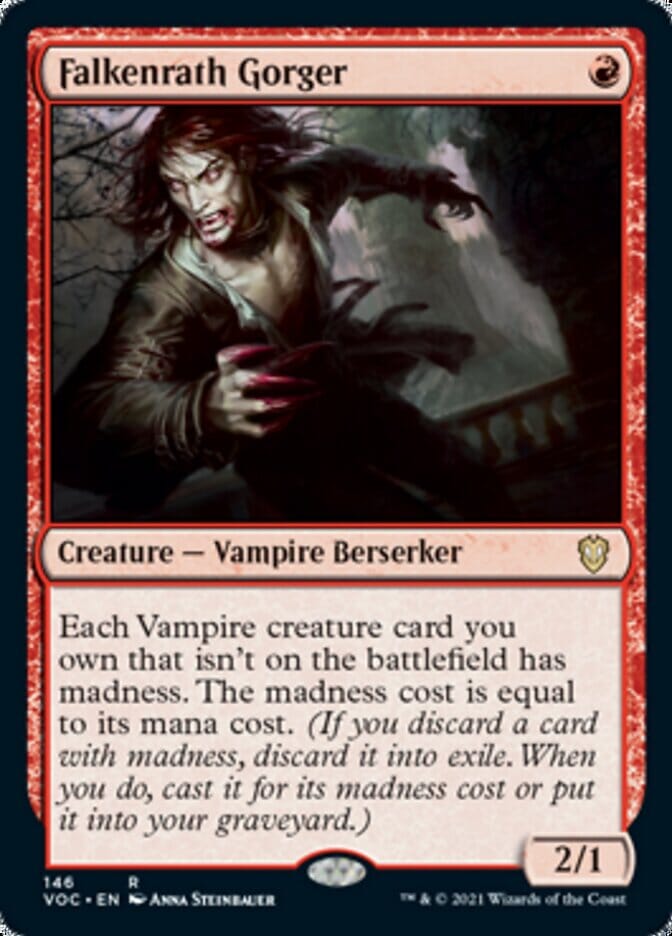 Falkenrath Gorger [Innistrad: Crimson Vow Commander] MTG Single Magic: The Gathering  | Multizone: Comics And Games