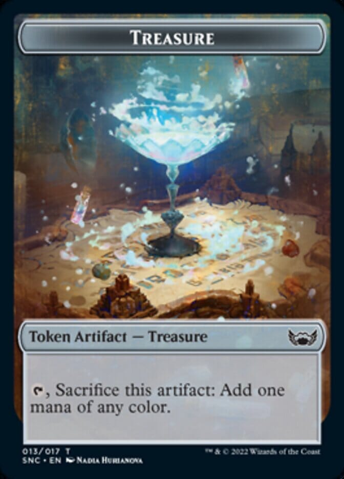 Squid // Treasure (013) Double-sided Token [Streets of New Capenna Commander Tokens] MTG Single Magic: The Gathering  | Multizone: Comics And Games
