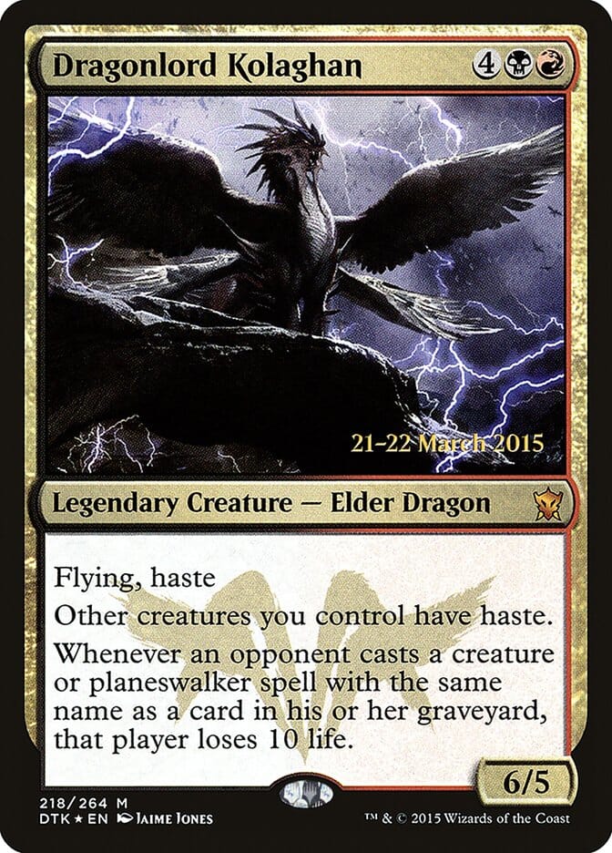 Dragonlord Kolaghan [Dragons of Tarkir Prerelease Promos] MTG Single Magic: The Gathering  | Multizone: Comics And Games