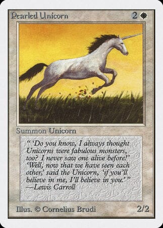 Pearled Unicorn [Unlimited Edition] MTG Single Magic: The Gathering  | Multizone: Comics And Games