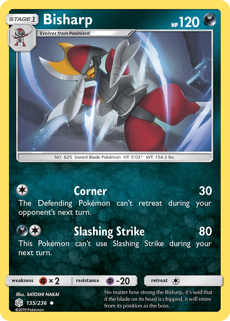 Bisharp (135/236) [Sun & Moon: Cosmic Eclipse] Pokemon Single Pokémon  | Multizone: Comics And Games