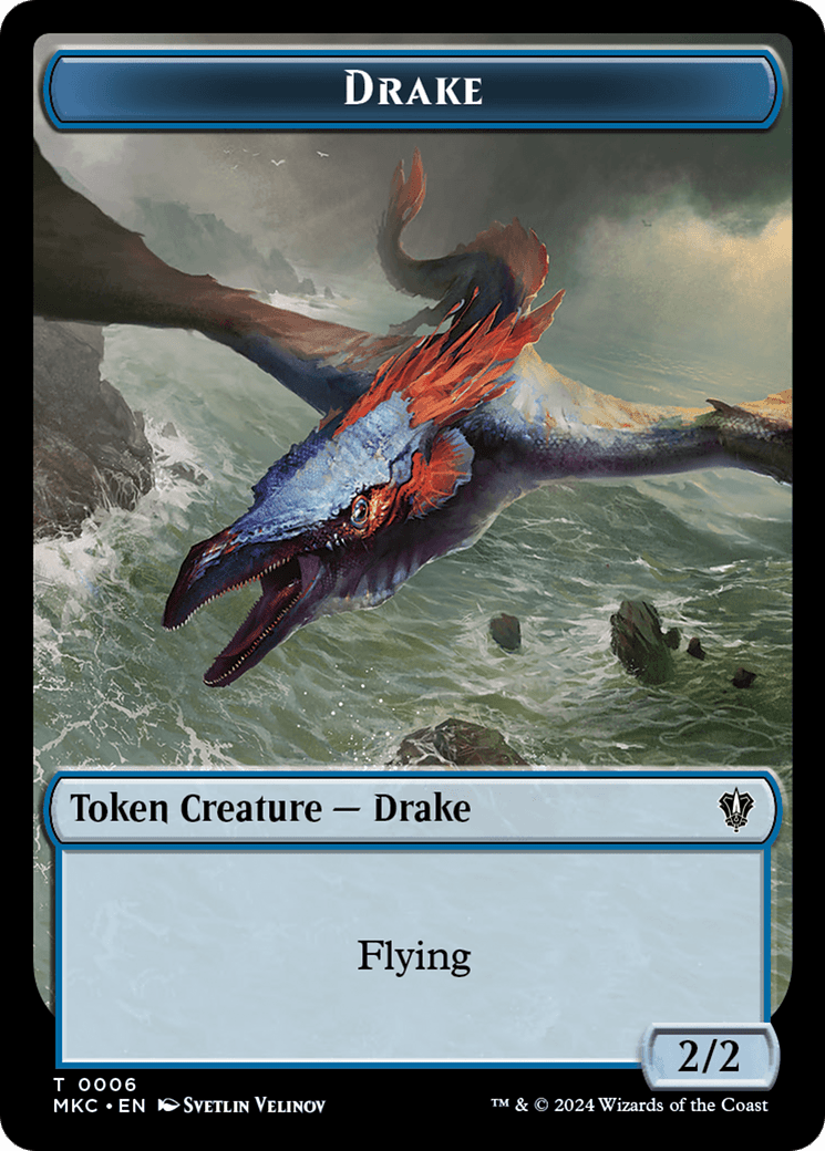 Drake // Koma's Coil Double-Sided Token [Murders at Karlov Manor Commander Tokens] MTG Single Magic: The Gathering  | Multizone: Comics And Games