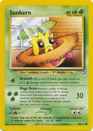 Sunkern (78/111) [Neo Genesis Unlimited] Pokemon Single Pokémon  | Multizone: Comics And Games