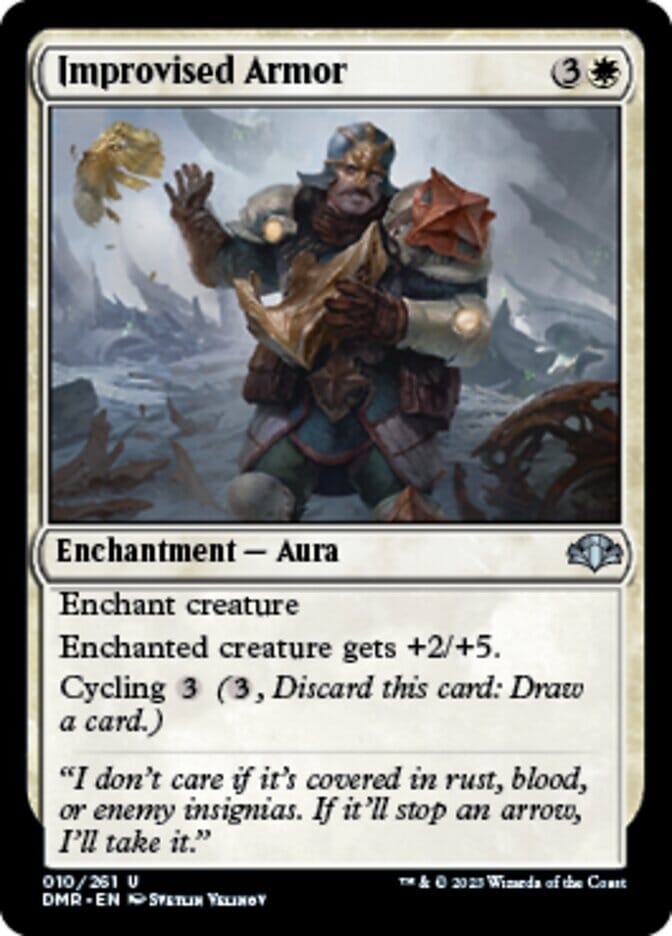 Improvised Armor [Dominaria Remastered] MTG Single Magic: The Gathering  | Multizone: Comics And Games