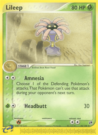 Lileep (43/100) [EX: Sandstorm] Pokemon Single Pokémon  | Multizone: Comics And Games