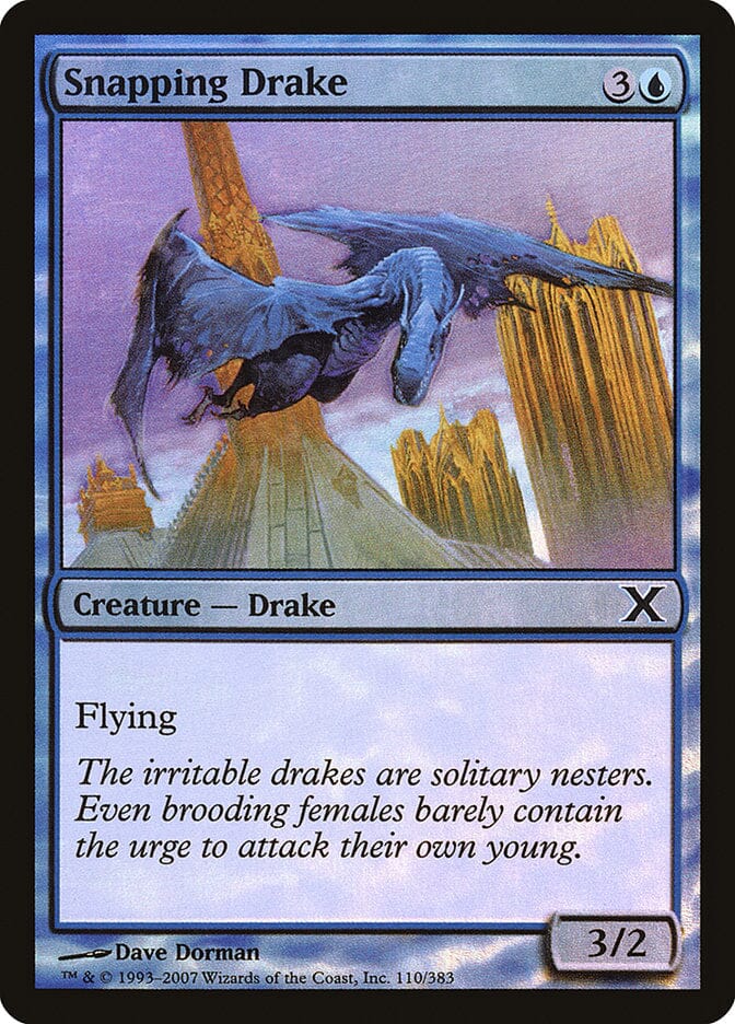 Snapping Drake (Premium Foil) [Tenth Edition] MTG Single Magic: The Gathering  | Multizone: Comics And Games
